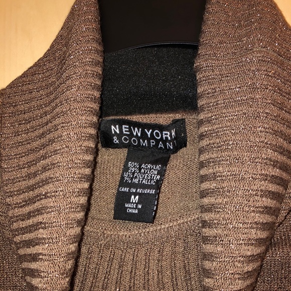 New York & Company Sweaters - Md New York & Co light brown shimmery turtle neck